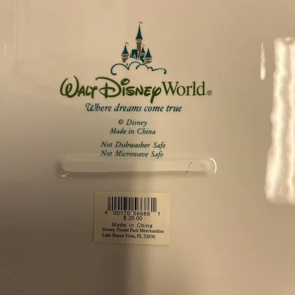 WALT DISNEY WORLD Where Dreams Come True Cinderella Castle Hanging Wall Platter - Picture 3 of 4